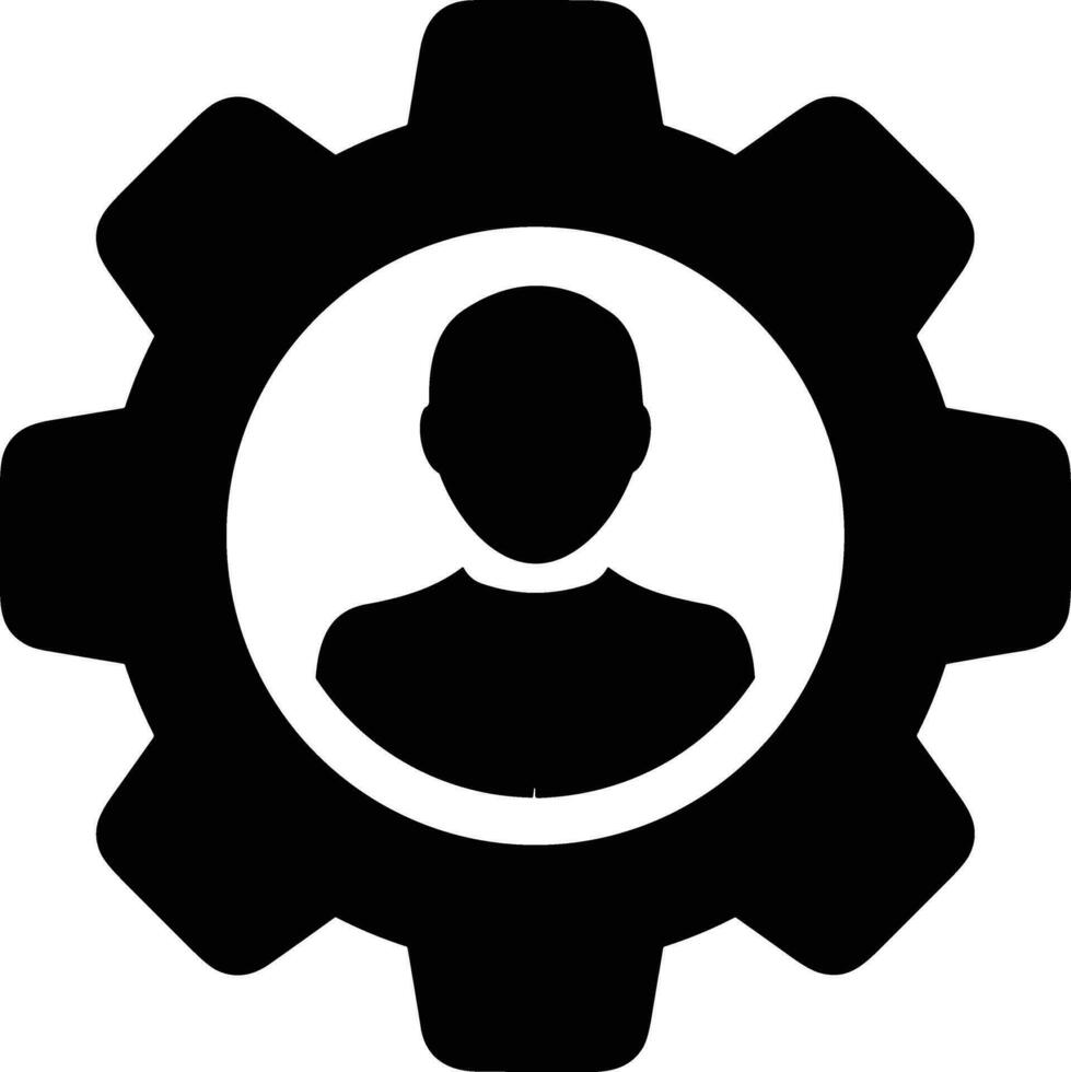 Gear setting symbol icon vector image. Illustration of the industrial wheel mechine mechanism design image