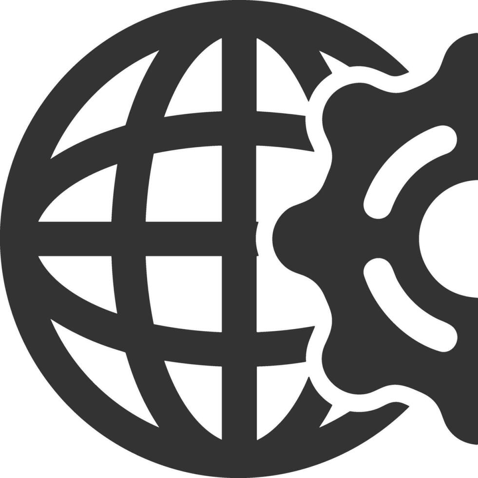 Gear setting symbol icon vector image. Illustration of the industrial wheel mechine mechanism design image