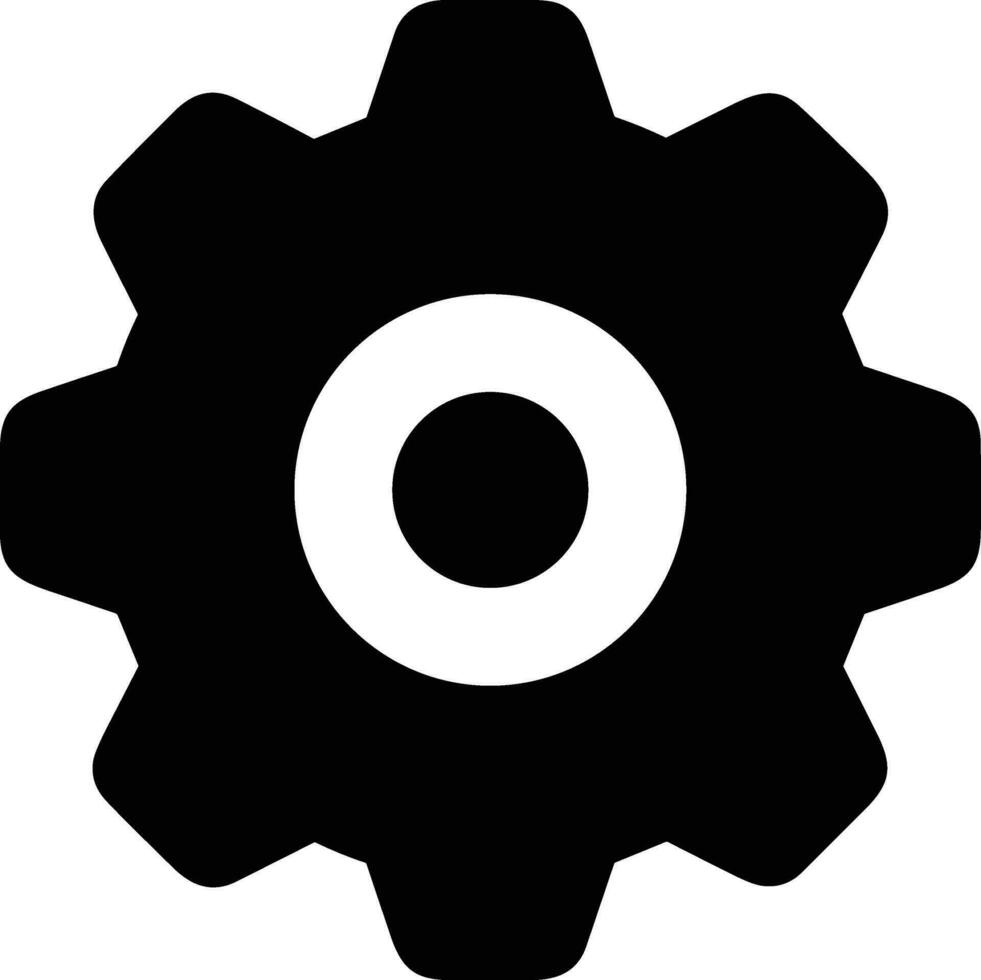 Gear setting symbol icon vector image. Illustration of the industrial wheel mechine mechanism design image