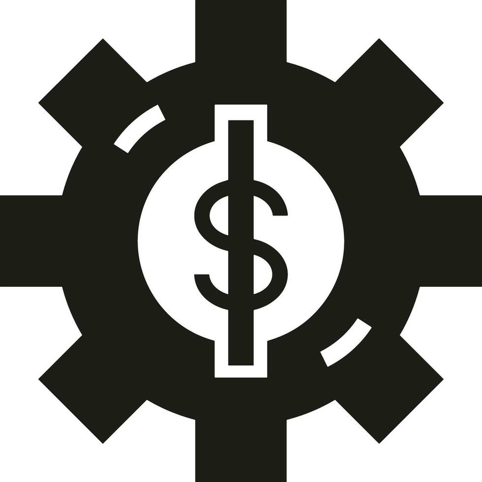 Gear setting symbol icon vector image. Illustration of the industrial wheel mechine mechanism design image