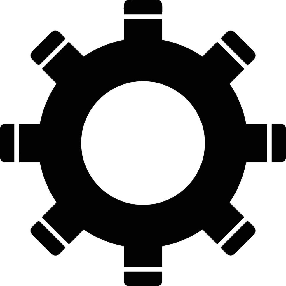 Gear setting symbol icon vector image. Illustration of the industrial wheel mechine mechanism design image