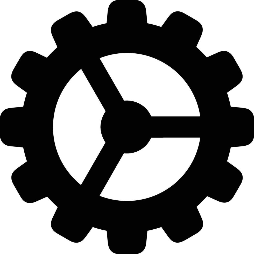Gear setting symbol icon vector image. Illustration of the industrial wheel mechine mechanism design image