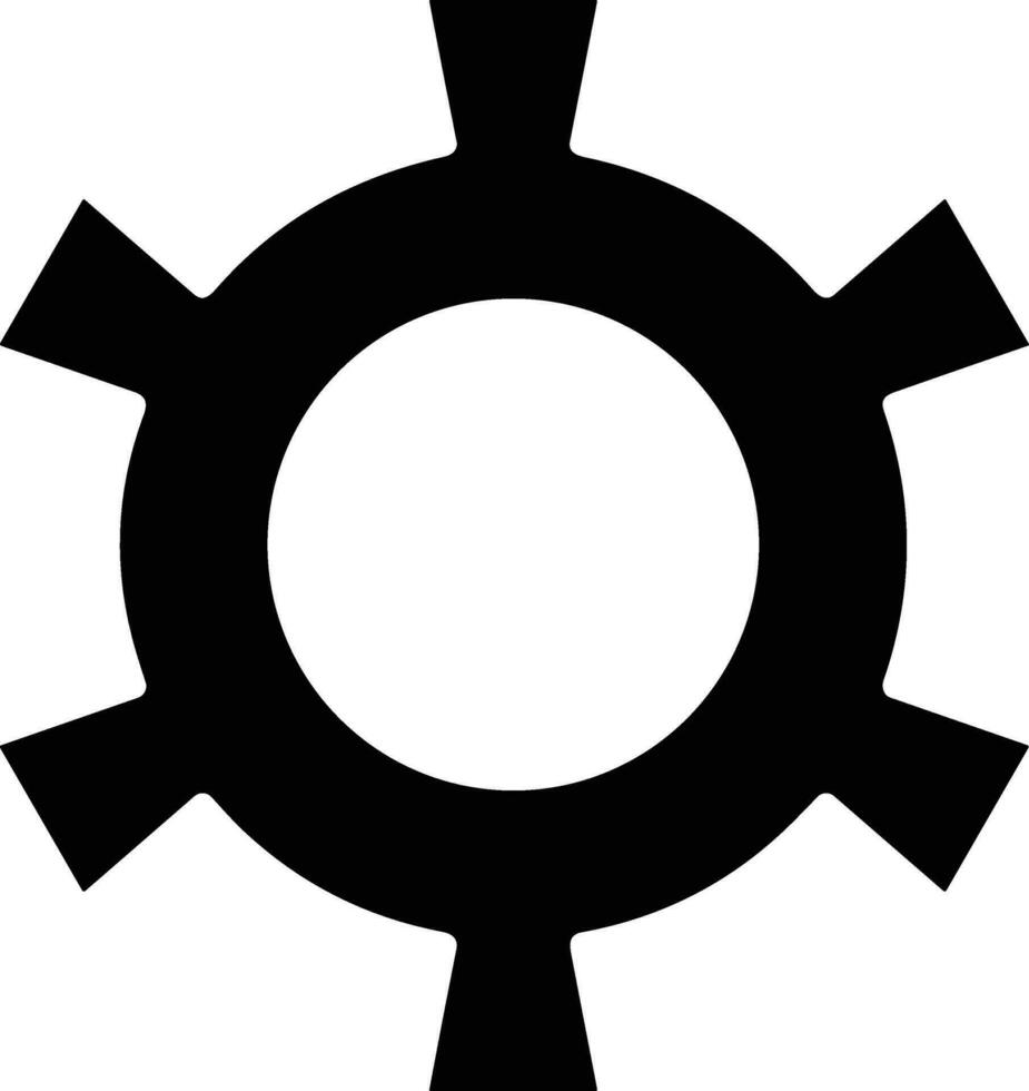 Gear setting symbol icon vector image. Illustration of the industrial wheel mechine mechanism design image