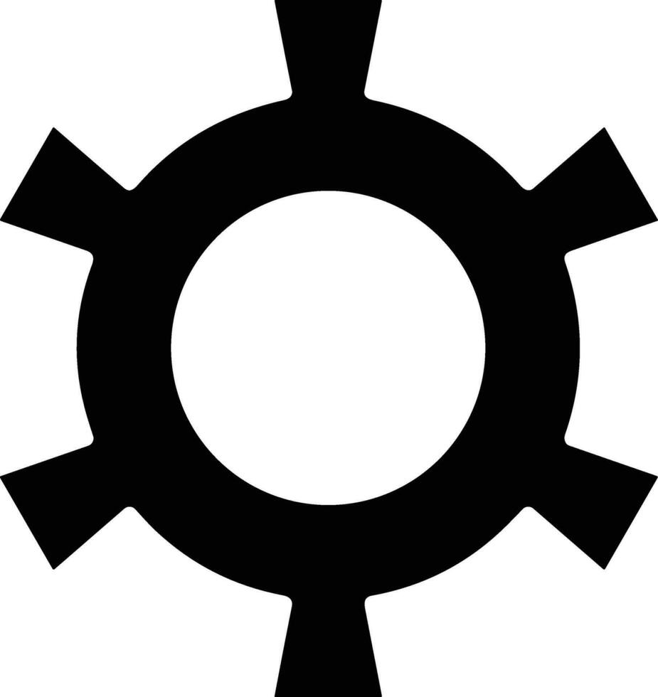 Gear setting symbol icon vector image. Illustration of the industrial wheel mechine mechanism design image