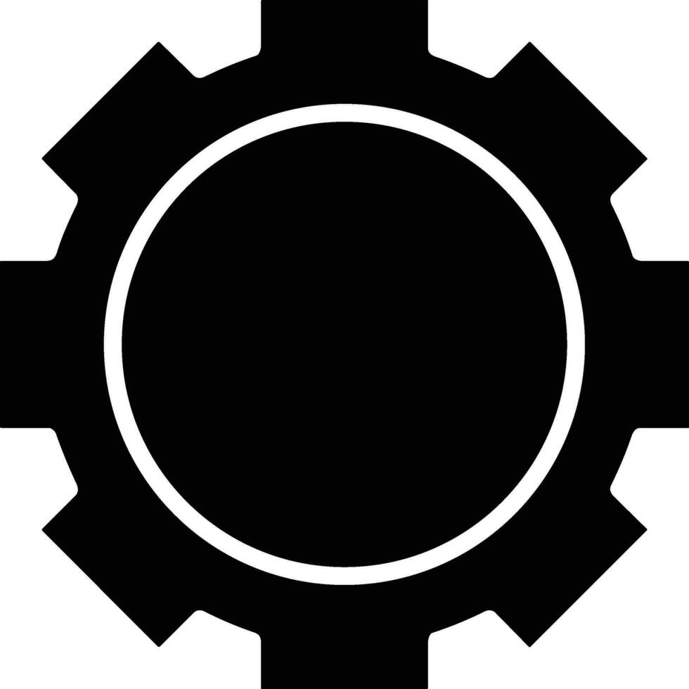 Gear setting symbol icon vector image. Illustration of the industrial wheel mechine mechanism design image