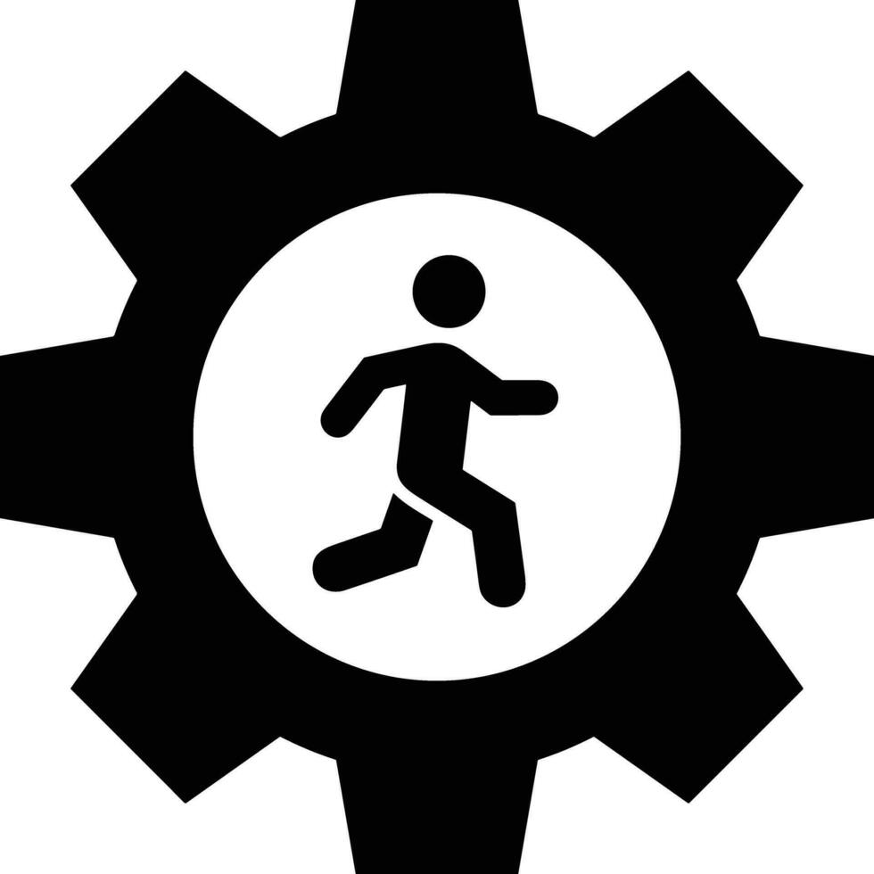 Gear setting symbol icon vector image. Illustration of the industrial wheel mechine mechanism design image