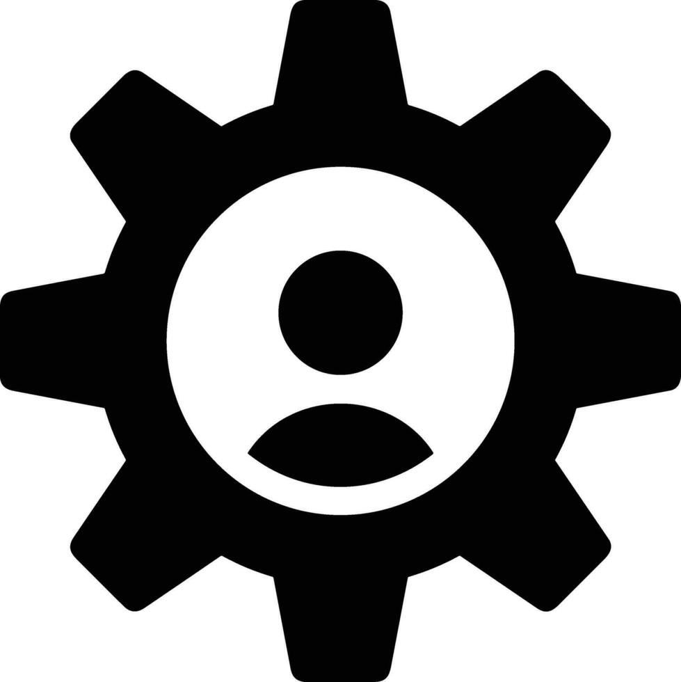 Gear setting symbol icon vector image. Illustration of the industrial wheel mechine mechanism design image