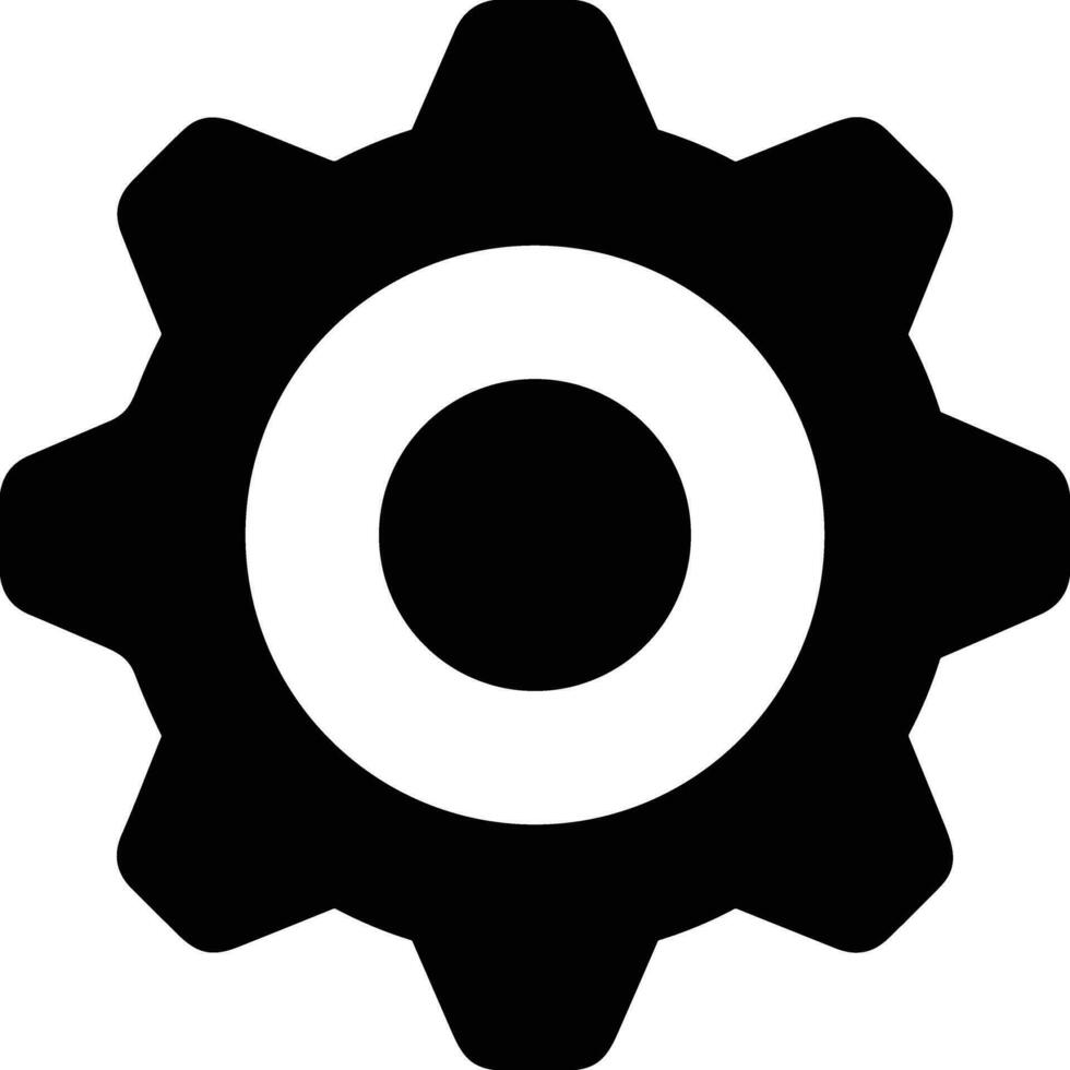 Gear setting symbol icon vector image. Illustration of the industrial wheel mechine mechanism design image