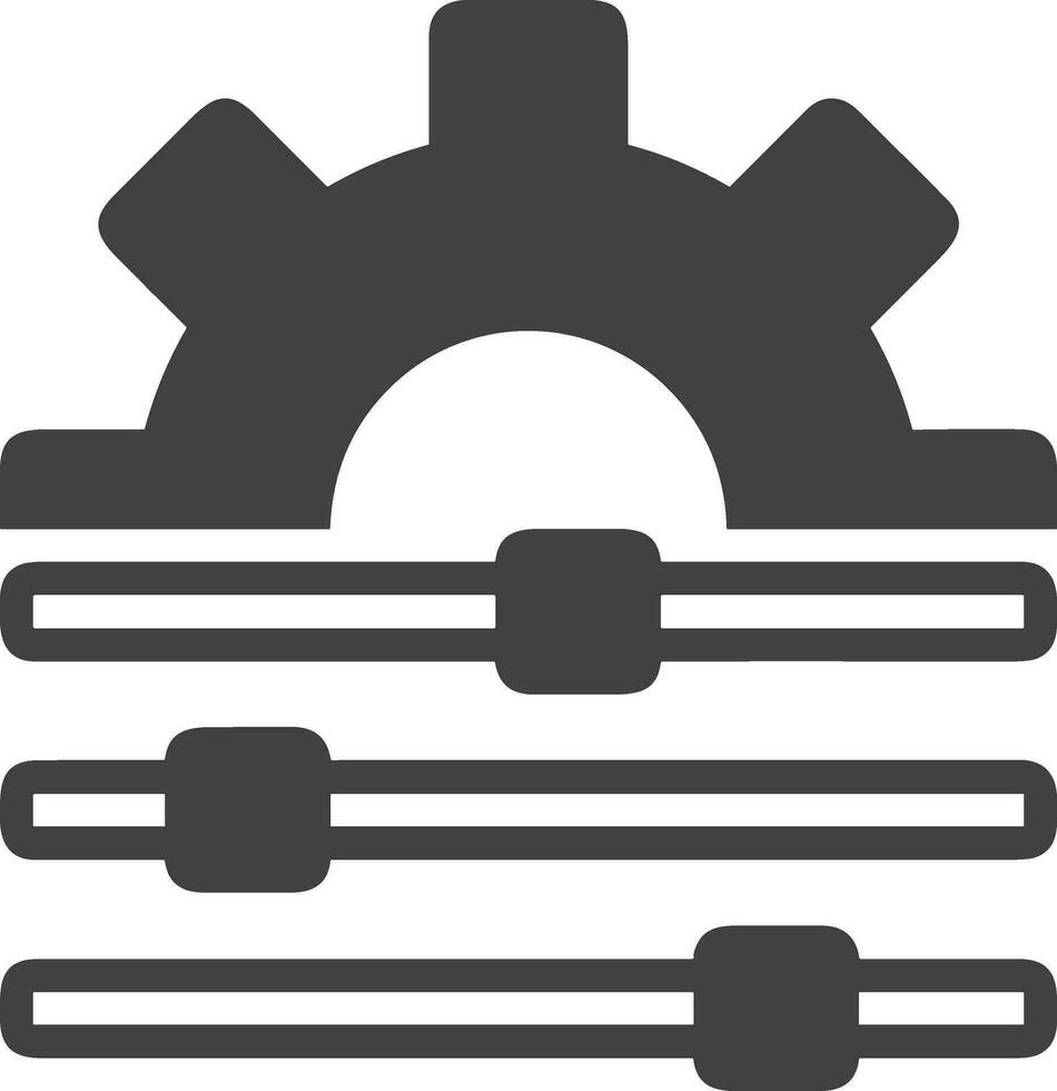 Gear setting symbol icon vector image. Illustration of the industrial wheel mechine mechanism design image