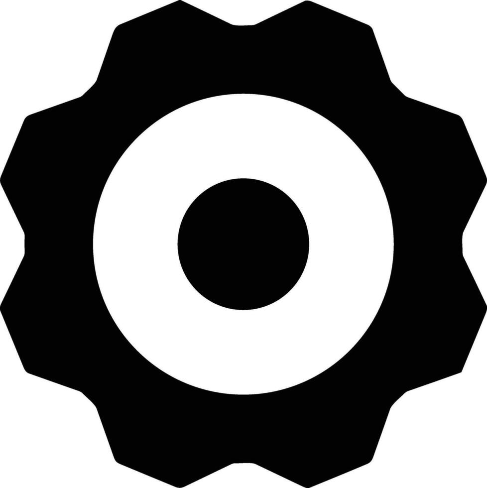 Gear setting symbol icon vector image. Illustration of the industrial wheel mechine mechanism design image