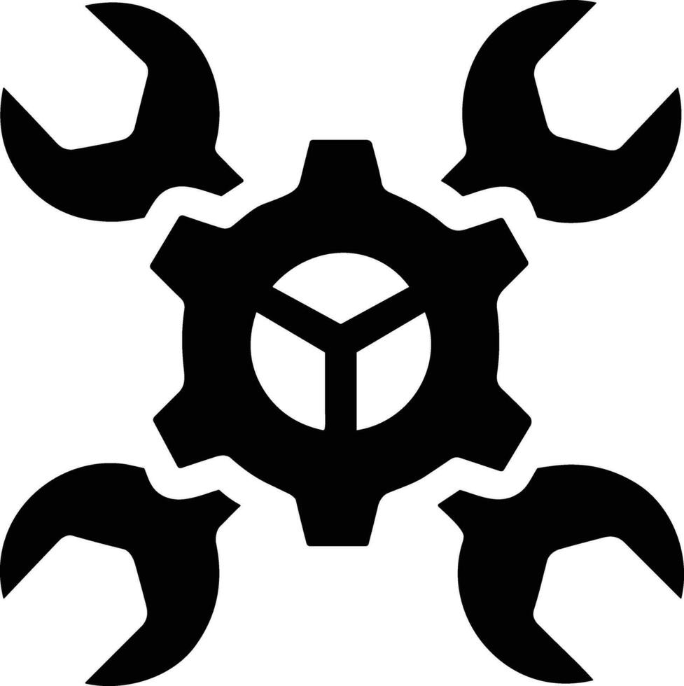 Gear setting symbol icon vector image. Illustration of the industrial wheel mechine mechanism design image
