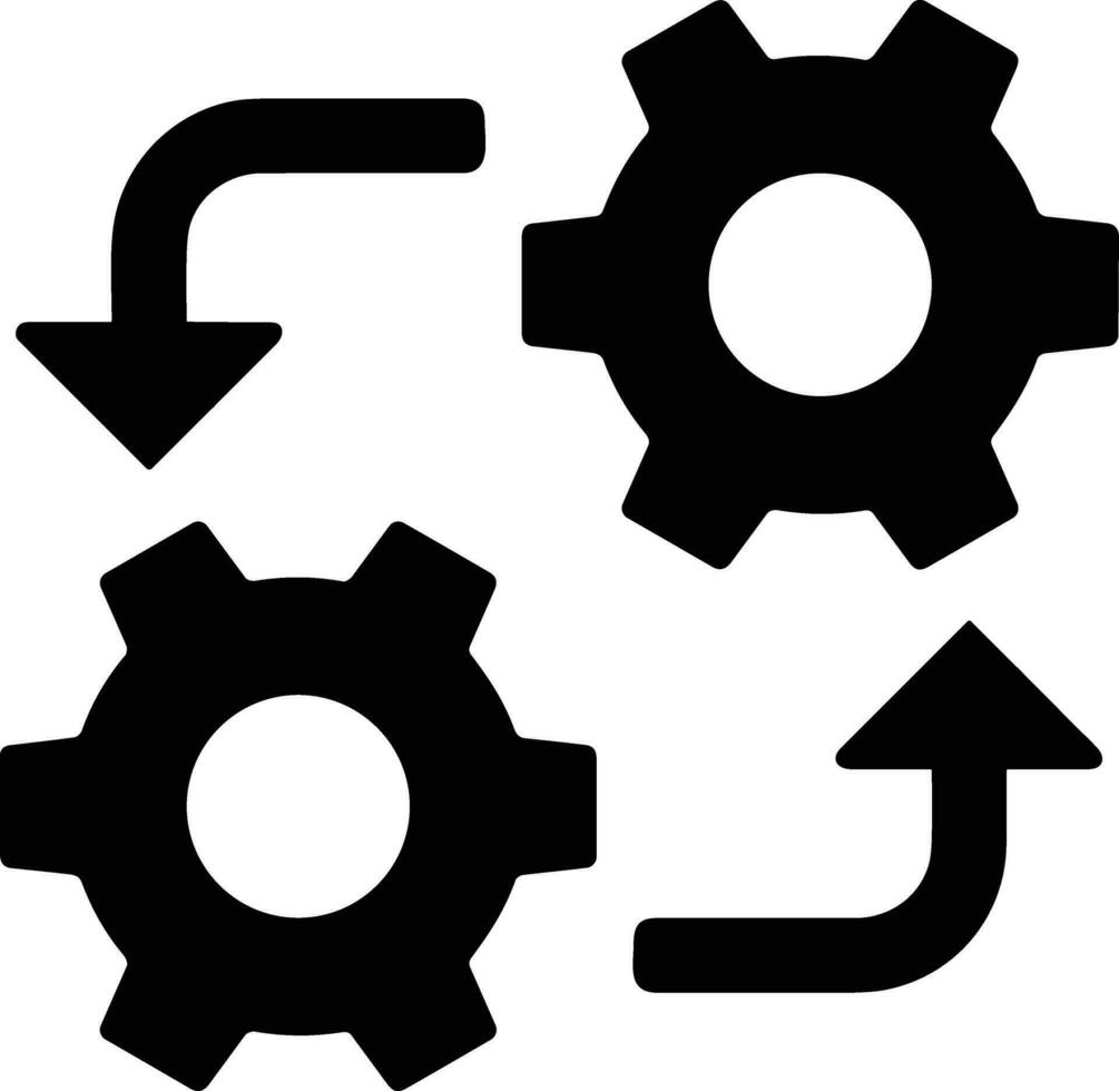 Gear setting symbol icon vector image. Illustration of the industrial wheel mechine mechanism design image