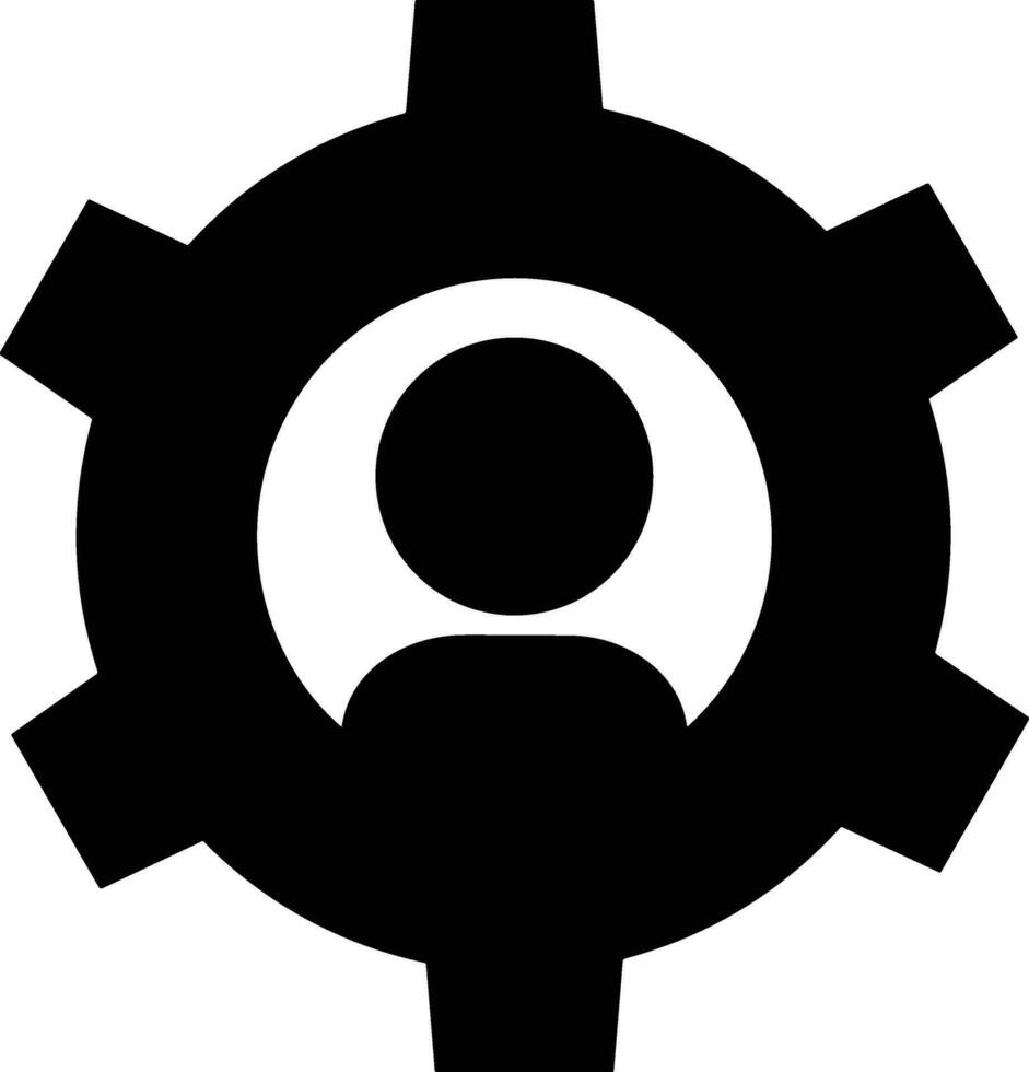 Gear setting symbol icon vector image. Illustration of the industrial wheel mechine mechanism design image