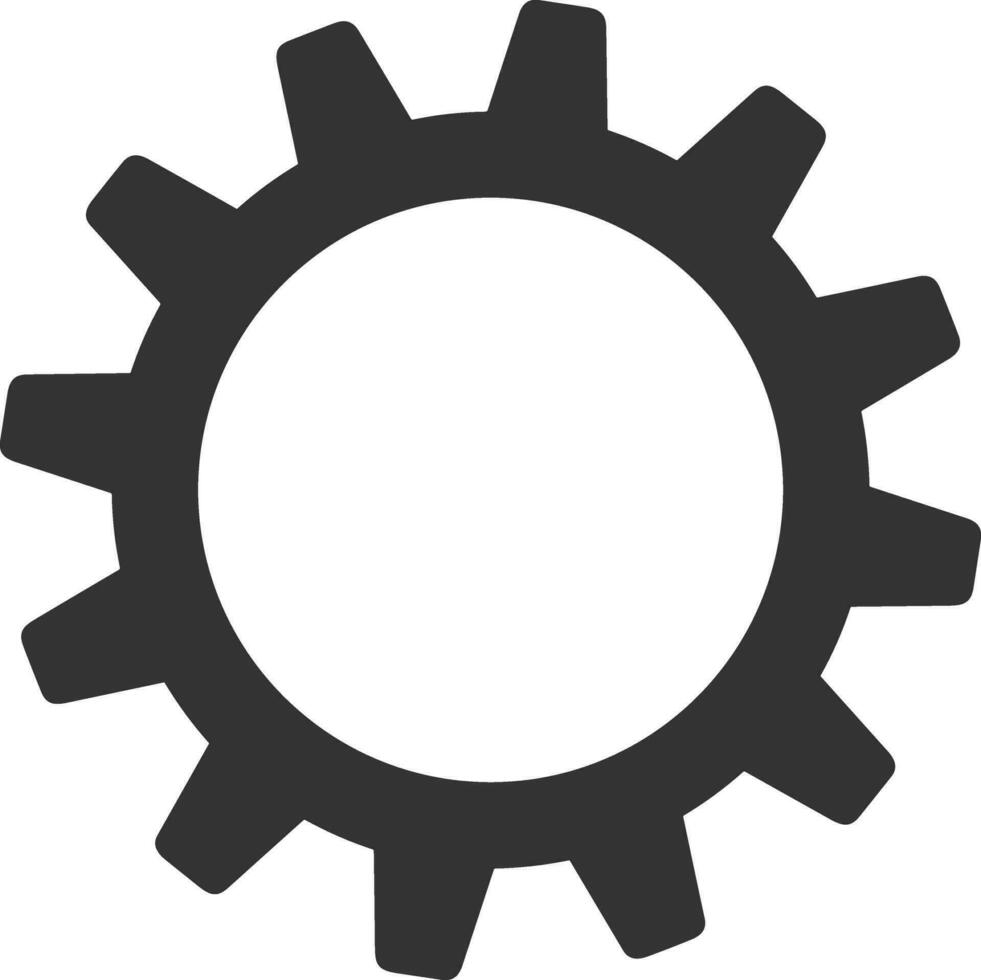 Gear setting symbol icon vector image. Illustration of the industrial wheel mechine mechanism design image