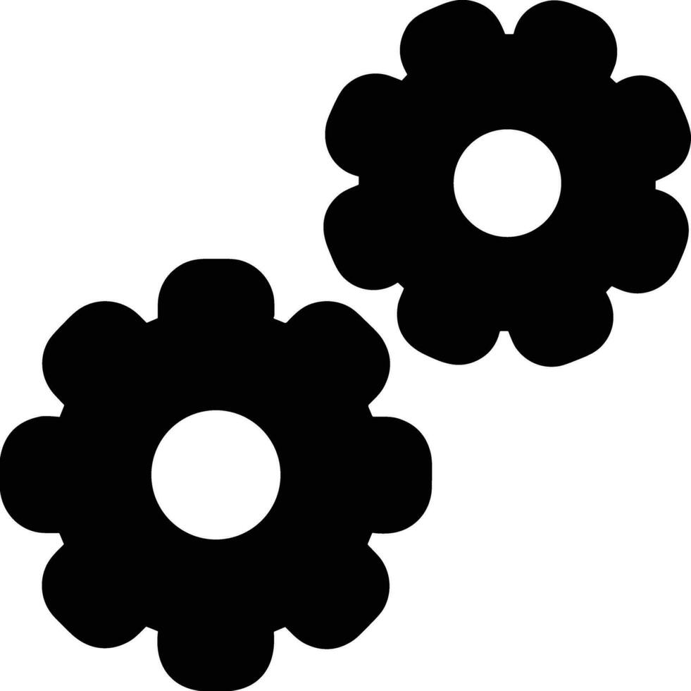 Gear setting symbol icon vector image. Illustration of the industrial wheel mechine mechanism design image