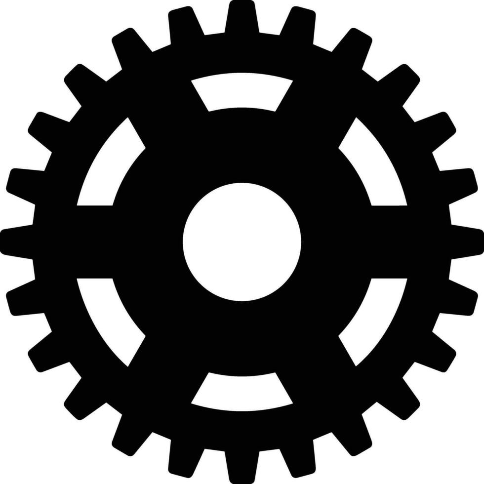 Gear setting symbol icon vector image. Illustration of the industrial wheel mechine mechanism design image