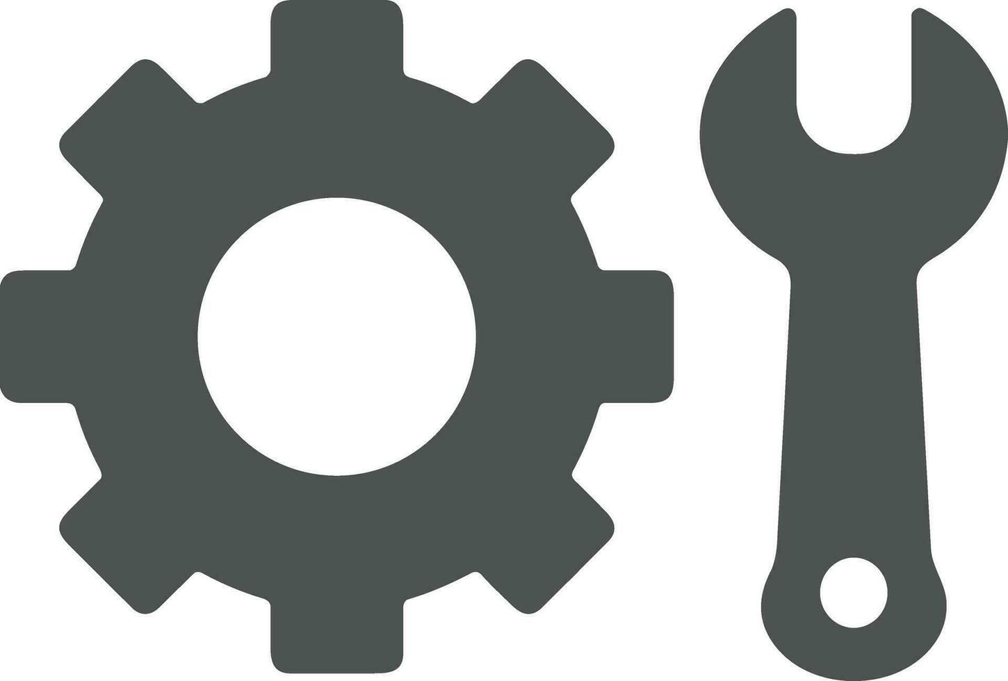 Gear setting symbol icon vector image. Illustration of the industrial wheel mechine mechanism design image