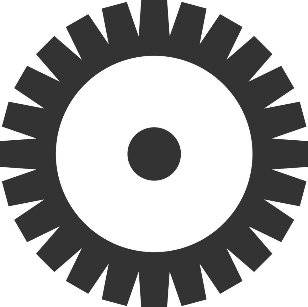 Gear setting symbol icon vector image. Illustration of the industrial wheel mechine mechanism design image