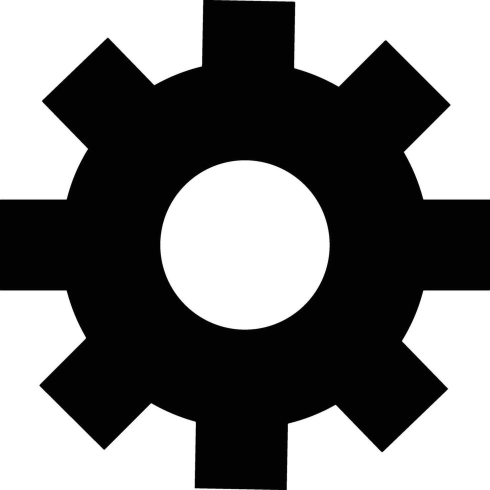 Gear setting symbol icon vector image. Illustration of the industrial wheel mechine mechanism design image