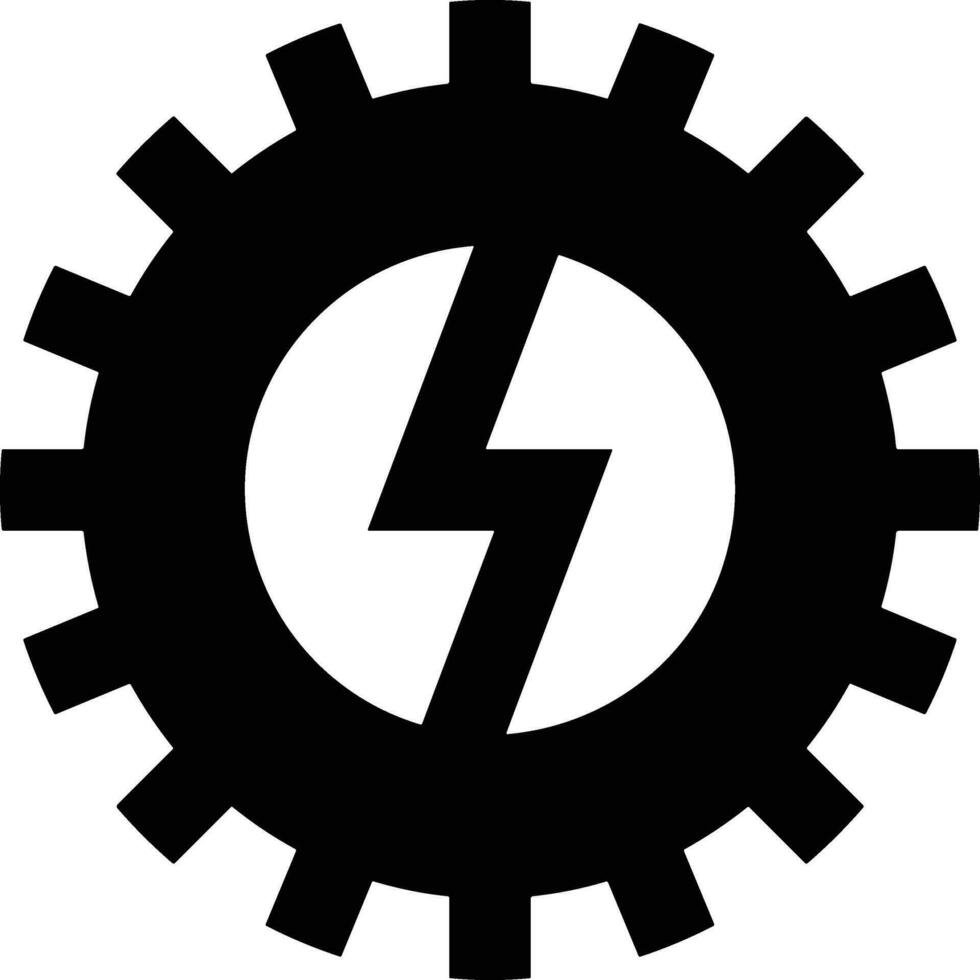 Gear setting symbol icon vector image. Illustration of the industrial wheel mechine mechanism design image