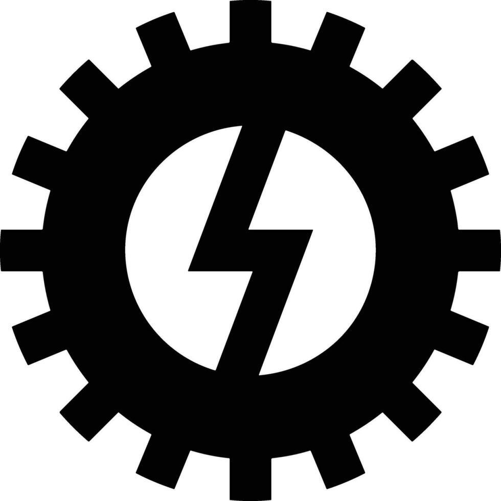 Gear setting symbol icon vector image. Illustration of the industrial wheel mechine mechanism design image