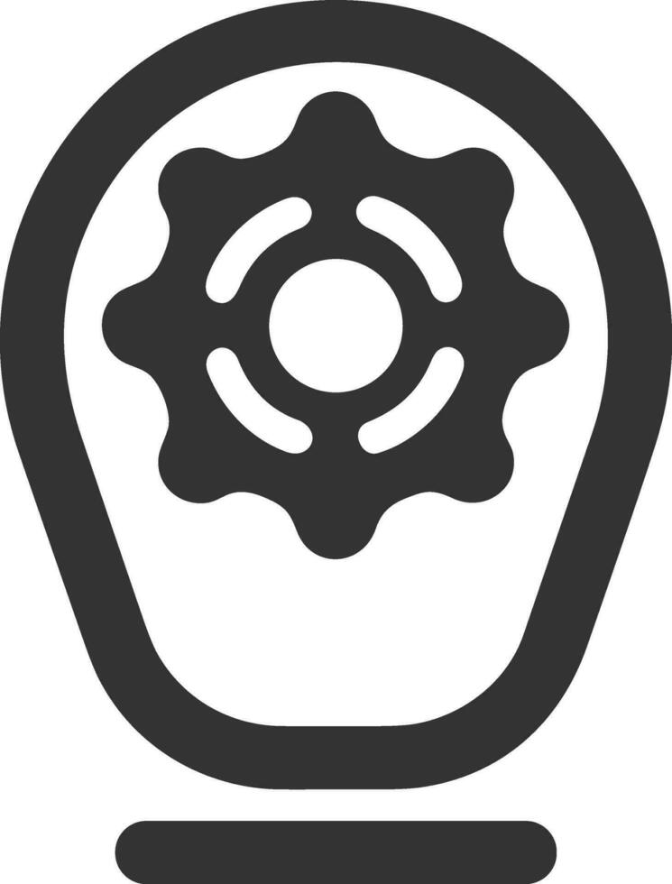 Gear setting symbol icon vector image. Illustration of the industrial wheel mechine mechanism design image