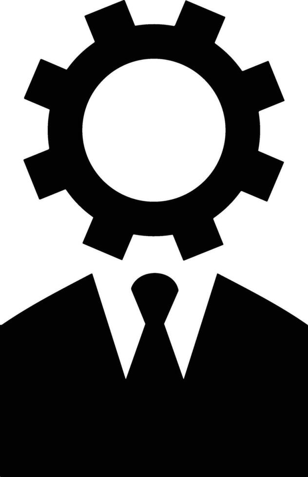 Gear setting symbol icon vector image. Illustration of the industrial wheel mechine mechanism design image