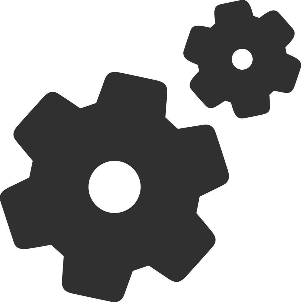 Gear setting symbol icon vector image. Illustration of the industrial wheel mechine mechanism design image