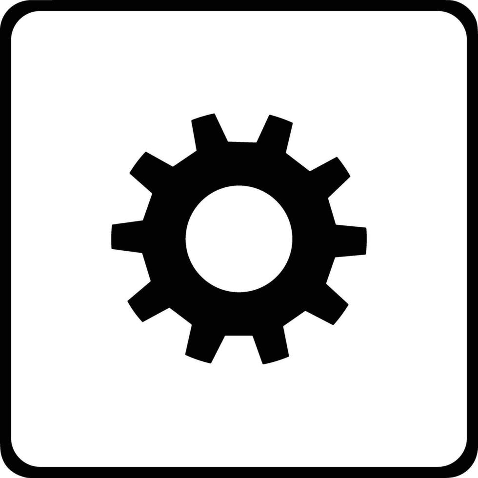 Gear setting symbol icon vector image. Illustration of the industrial wheel mechine mechanism design image