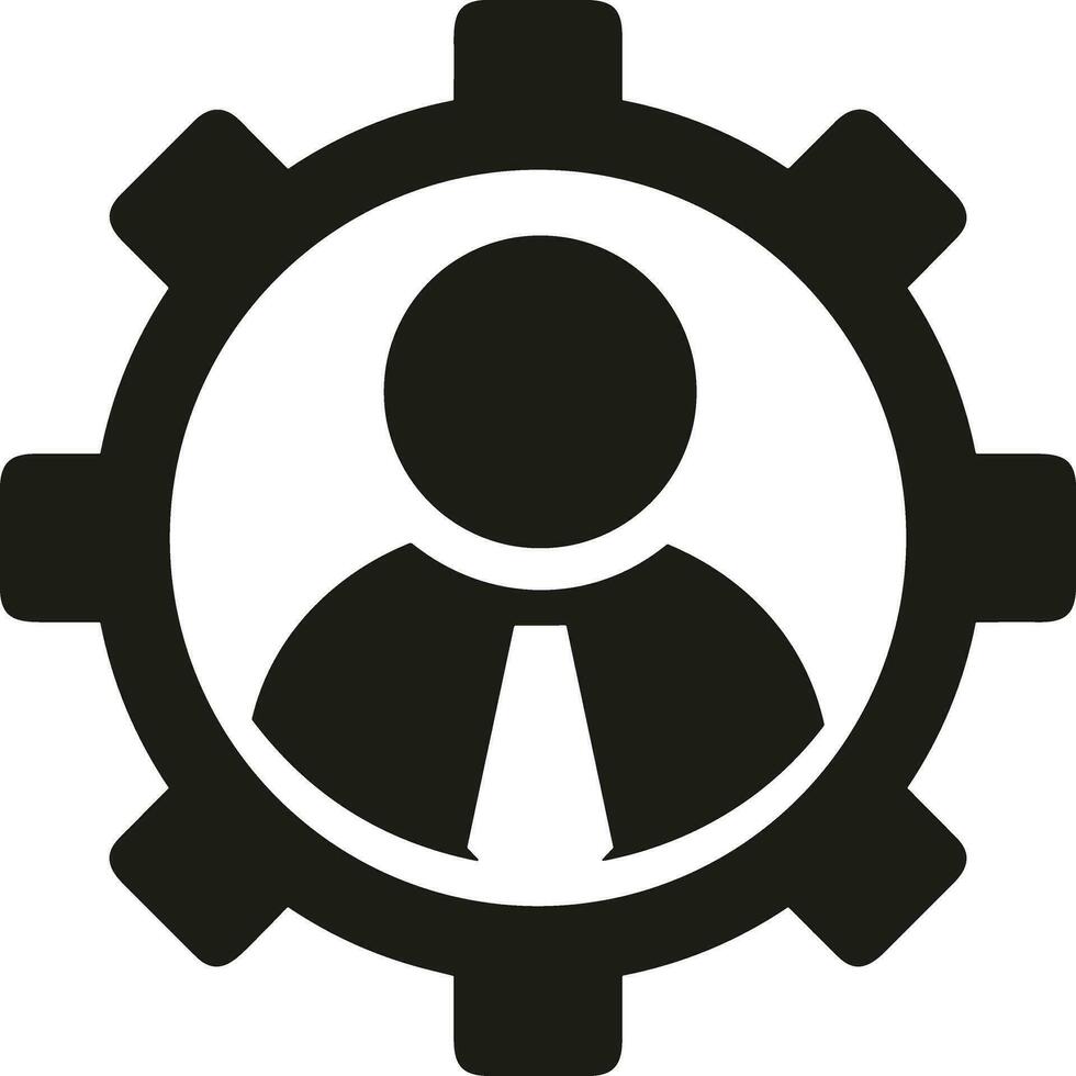 Gear setting symbol icon vector image. Illustration of the industrial wheel mechine mechanism design image