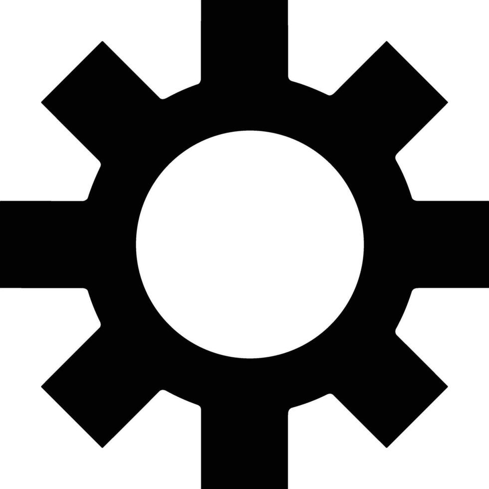 Gear setting symbol icon vector image. Illustration of the industrial wheel mechine mechanism design image