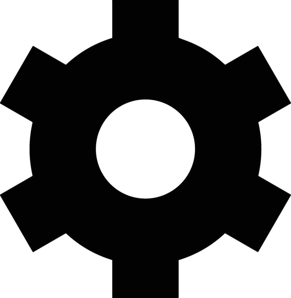 Gear setting symbol icon vector image. Illustration of the industrial wheel mechine mechanism design image
