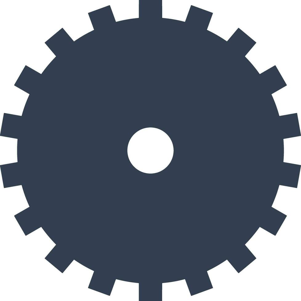Gear setting symbol icon vector image. Illustration of the industrial wheel mechine mechanism design image