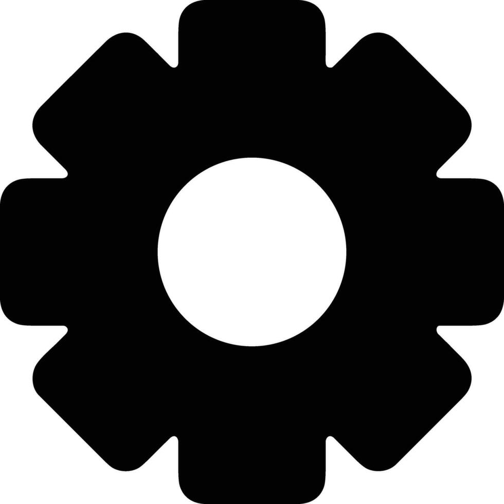 Gear setting symbol icon vector image. Illustration of the industrial wheel mechine mechanism design image
