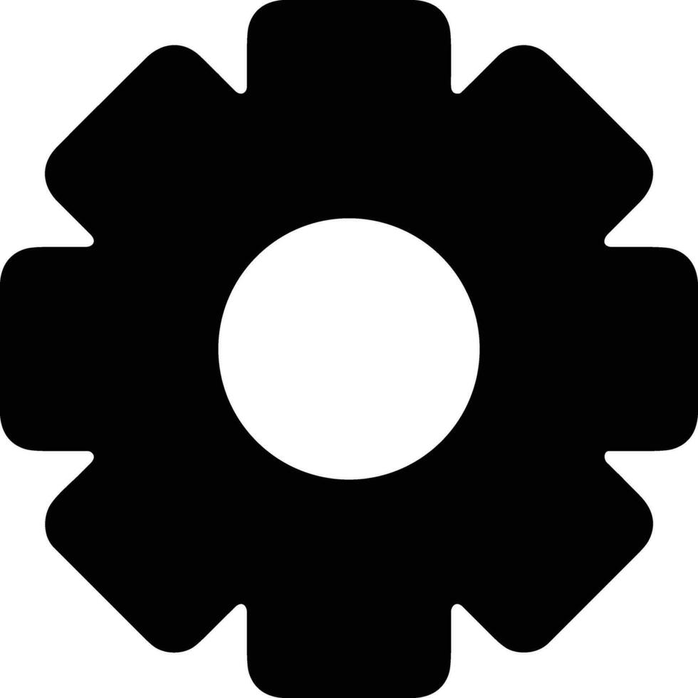 Gear setting symbol icon vector image. Illustration of the industrial wheel mechine mechanism design image