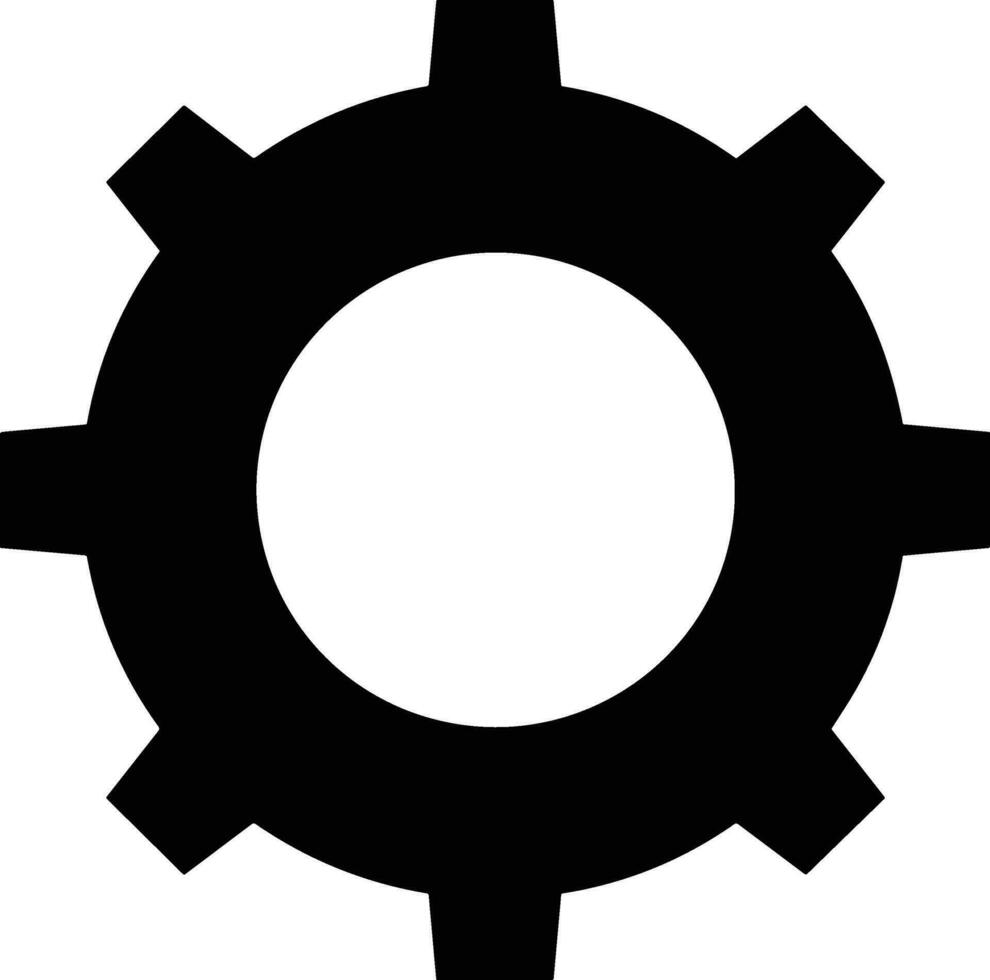 Gear setting symbol icon vector image. Illustration of the industrial wheel mechine mechanism design image