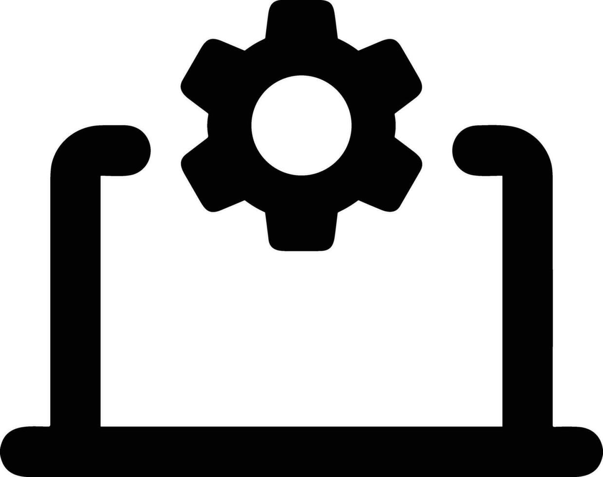 Gear setting symbol icon vector image. Illustration of the industrial wheel mechine mechanism design image