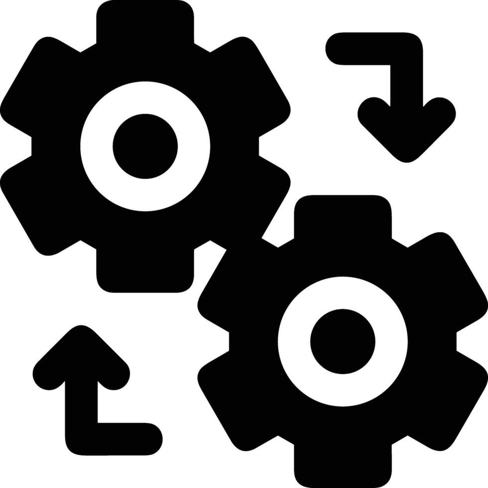 Gear setting symbol icon vector image. Illustration of the industrial wheel mechine mechanism design image