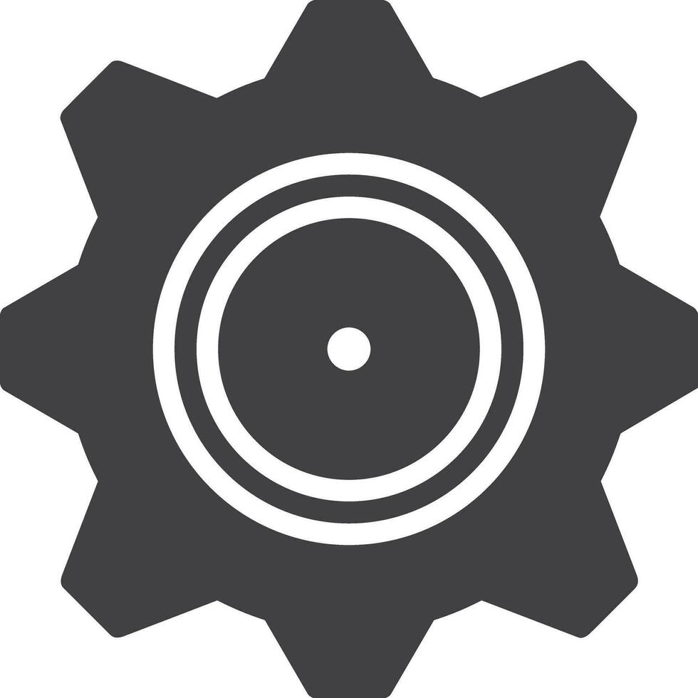 Gear setting symbol icon vector image. Illustration of the industrial wheel mechine mechanism design image