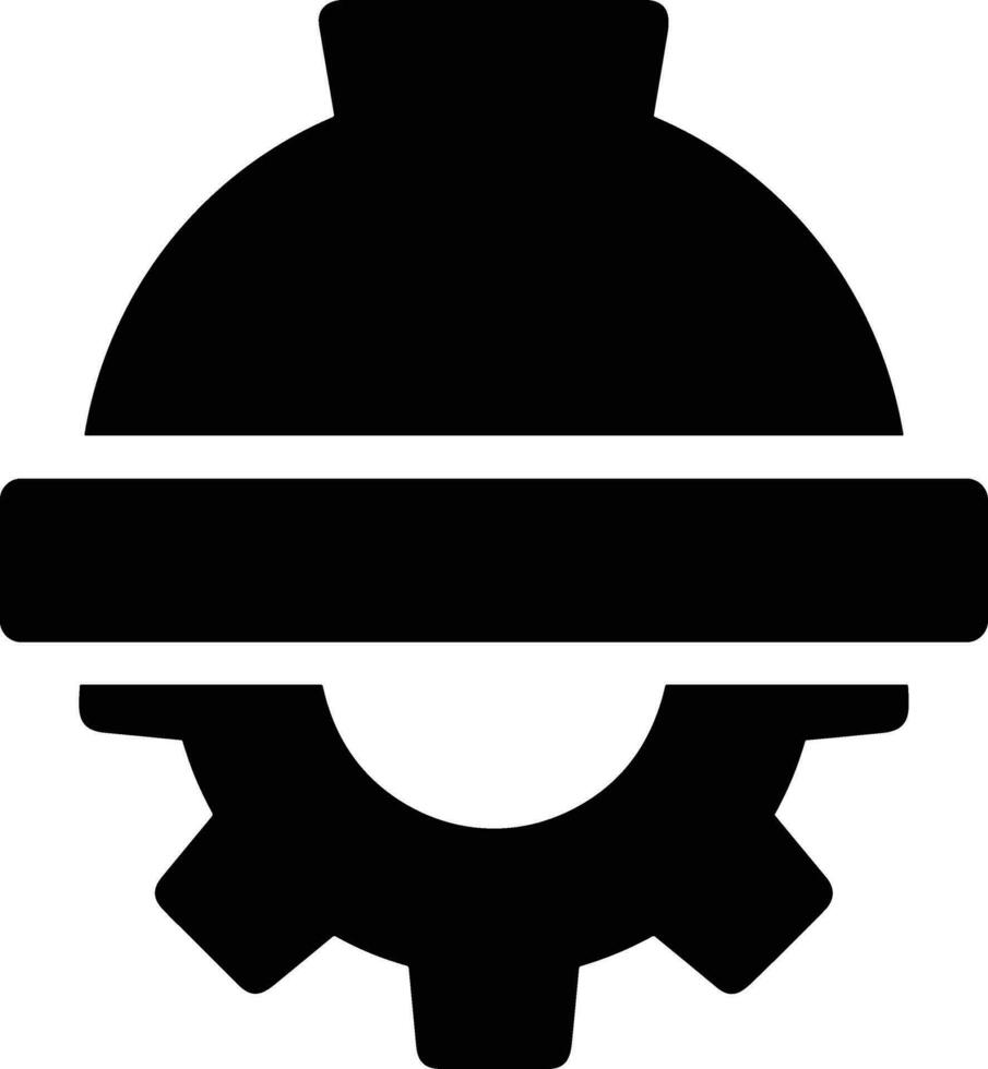 Gear setting symbol icon vector image. Illustration of the industrial wheel mechine mechanism design image