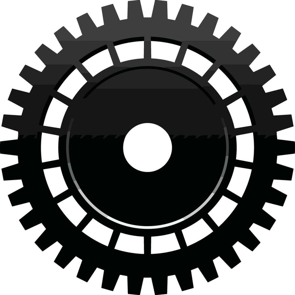 Gear setting symbol icon vector image. Illustration of the industrial wheel mechine mechanism design image