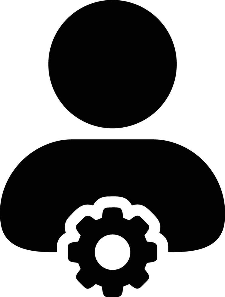 Gear setting symbol icon vector image. Illustration of the industrial wheel mechine mechanism design image