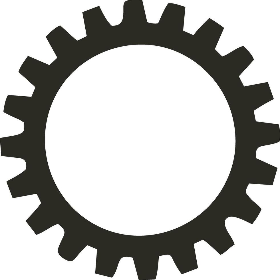 Gear setting symbol icon vector image. Illustration of the industrial wheel mechine mechanism design image