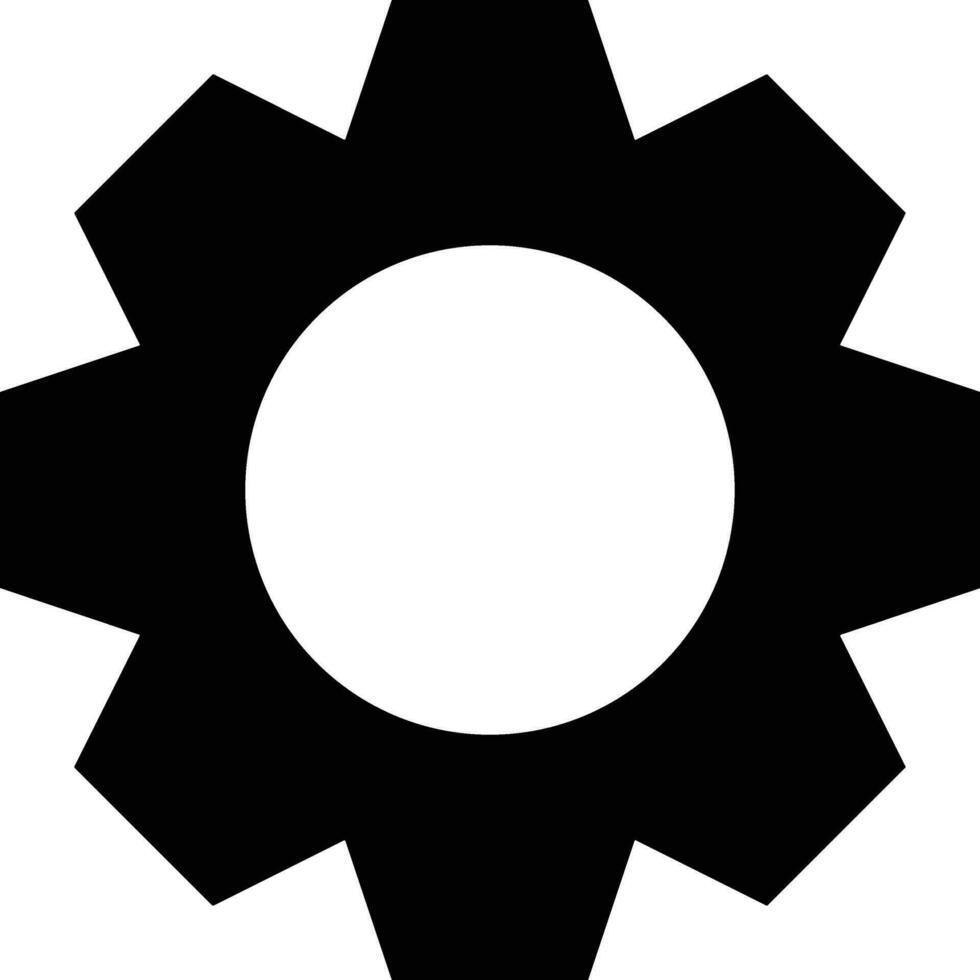 Gear setting symbol icon vector image. Illustration of the industrial wheel mechine mechanism design image