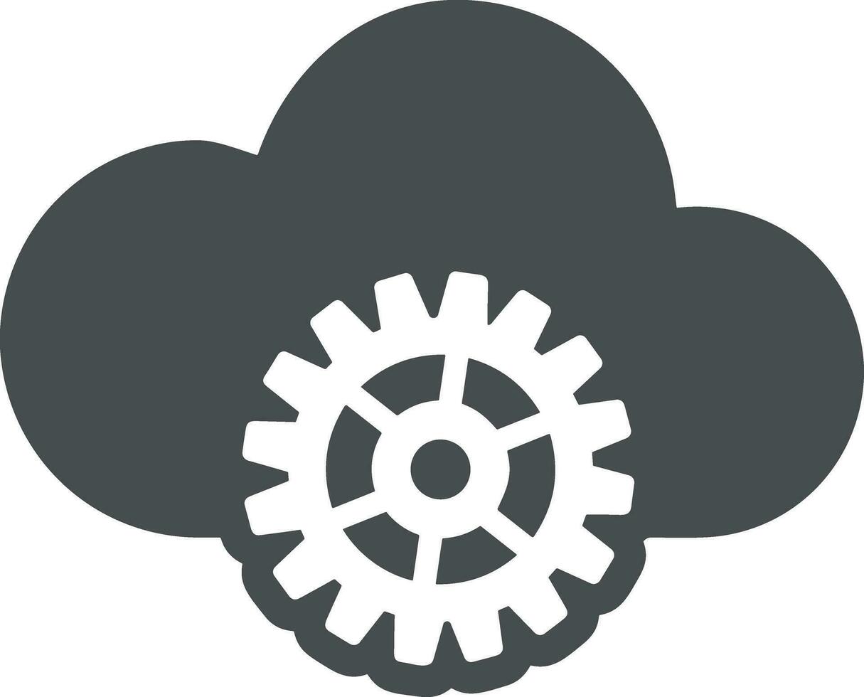 Gear setting symbol icon vector image. Illustration of the industrial wheel mechine mechanism design image