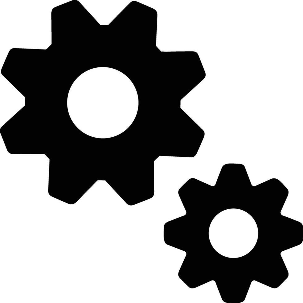 Gear setting symbol icon vector image. Illustration of the industrial wheel mechine mechanism design image