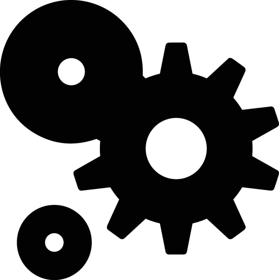 Gear setting symbol icon vector image. Illustration of the industrial wheel mechine mechanism design image