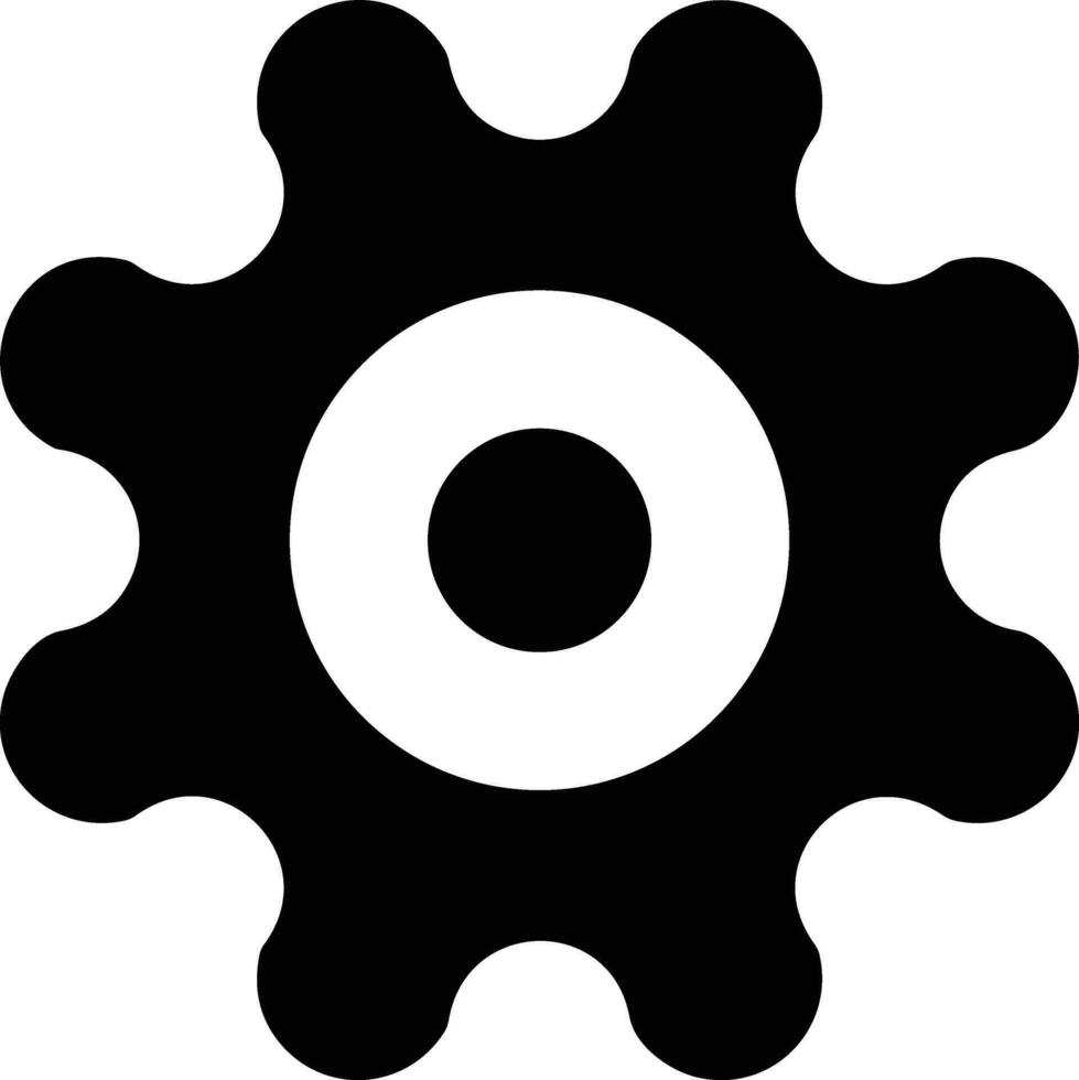 Gear setting symbol icon vector image. Illustration of the industrial wheel mechine mechanism design image