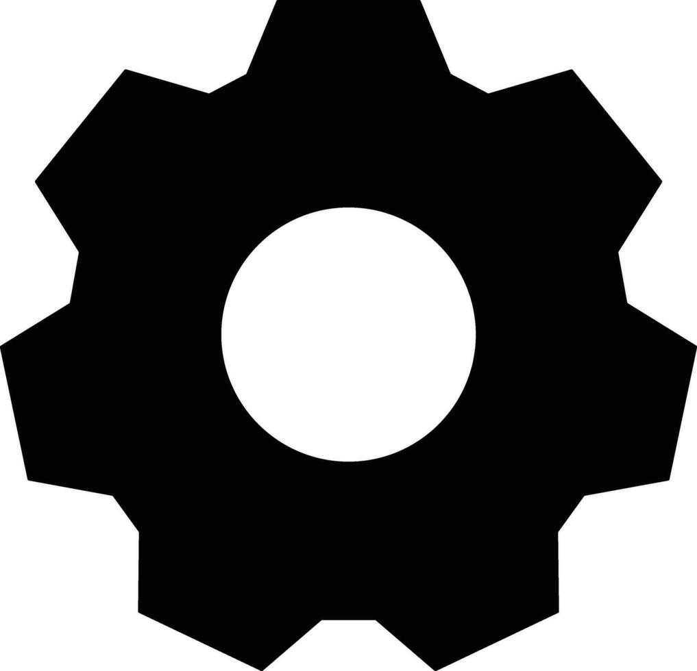 Gear setting symbol icon vector image. Illustration of the industrial wheel mechine mechanism design image