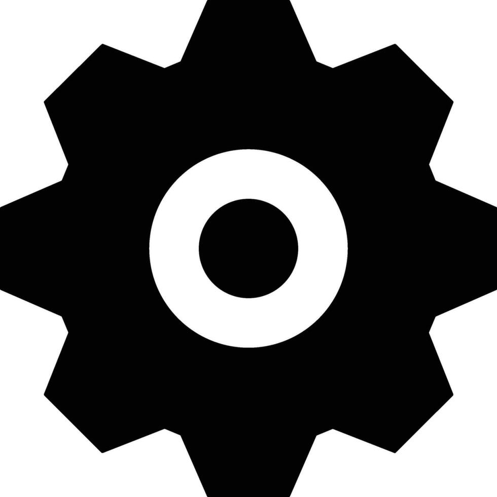Gear setting symbol icon vector image. Illustration of the industrial wheel mechine mechanism design image